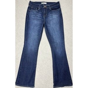 Levis Signature Jeans Mid Rise Stretch Bootcut Dark Wash EUC 30x30 Whiskering